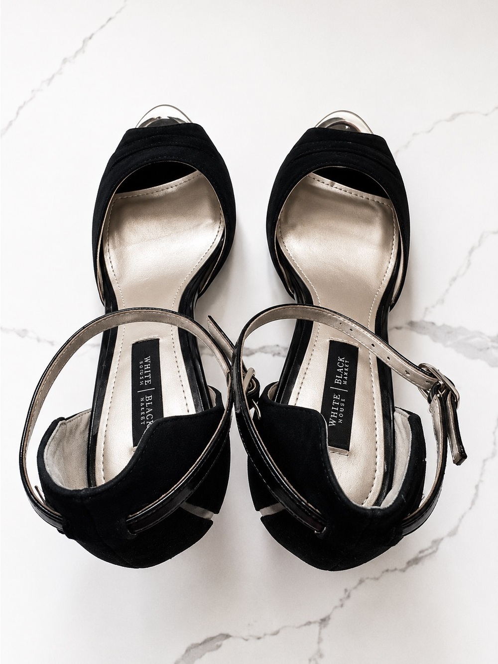 White House Black Market Viviana Black Size 8 Heels - Picture 7 of 10